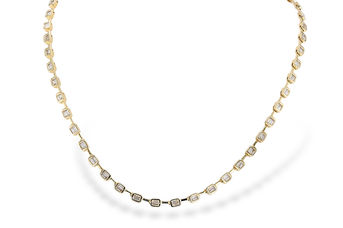 A319-95950: NECKLACE 2.05 TW BAGUETTES (17 INCHES)