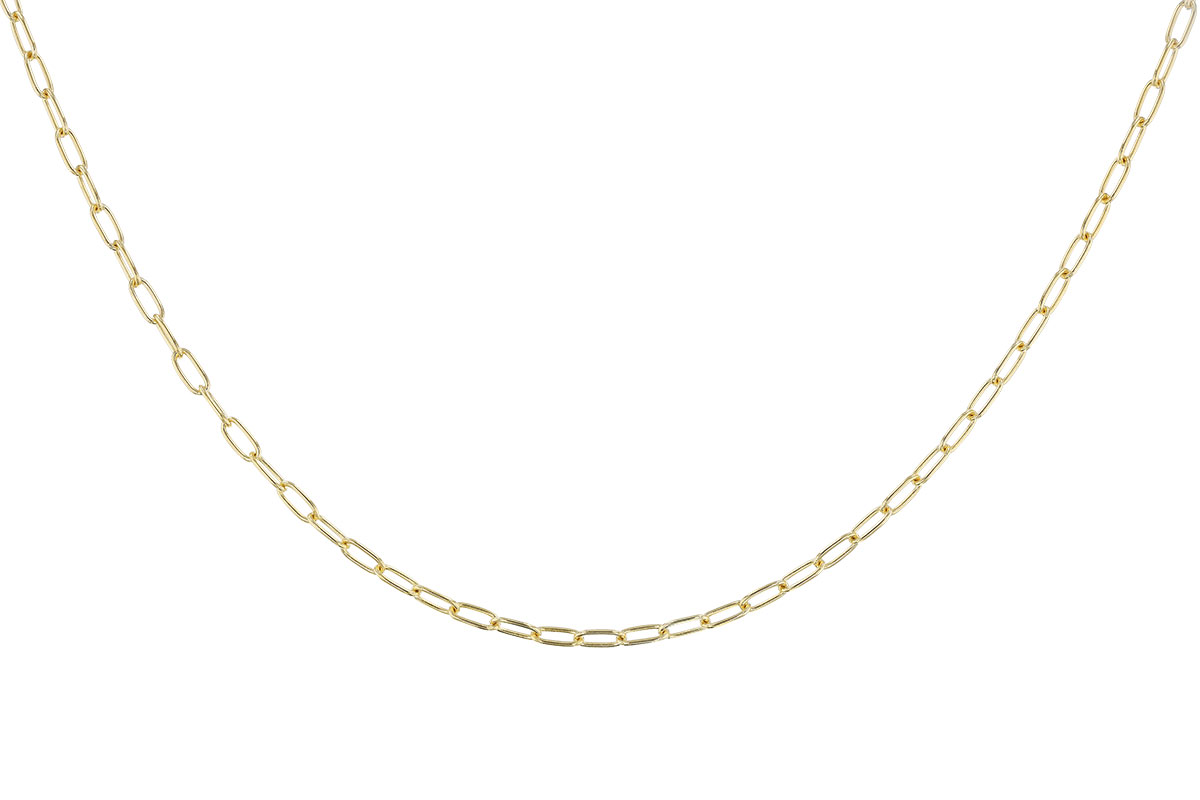 A319-96878: PAPERCLIP SM (18IN, 2.40MM, 14KT, LOBSTER CLASP)
