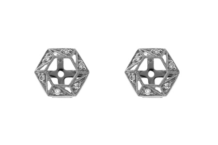 F046-35923: EARRING JACKETS .08 TW (FOR 0.50-1.00 CT TW STUDS)