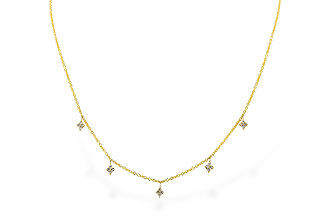 G319-98686: NECKLACE .19 TW (18")