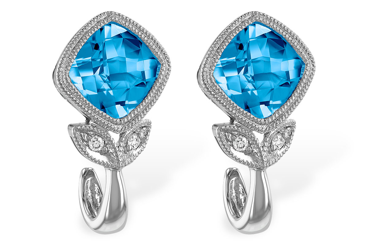 B233-61432: EARR 2.12 BLUE TOPAZ 2.14 TGW