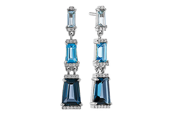 B320-85941: EARRINGS 2.55 BLUE TOPAZ 2.62 TGW