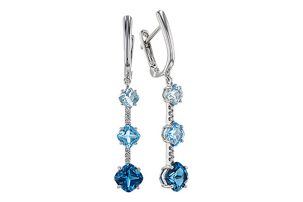 E320-83250: EARRINGS 2.41 TW BLUE TOPAZ 2.45 TGW