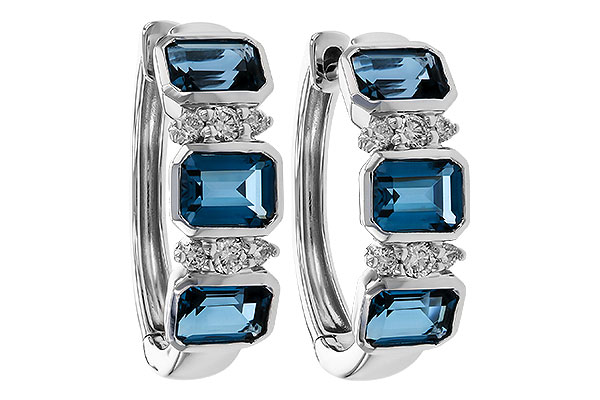 F320-84159: EARRINGS 1.37 TW LONDON BLUE TOPAZ 1.48 TGW