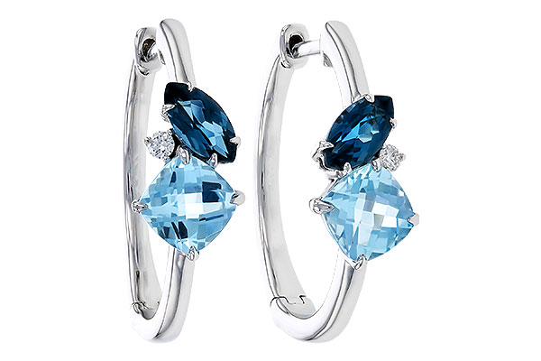 F320-85914: EARRINGS 1.82 TW BLUE TOPAZ 1.86 TGW