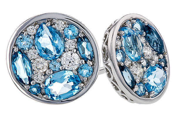 G320-85941: EARRINGS 1.02 TW BLUE TOPAZ 1.18 TGW