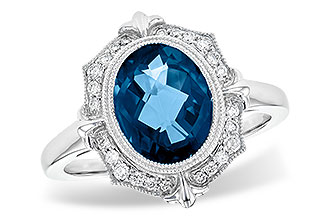 L236-35013: LDS RG 3.00 LONDON BLUE TOPAZ 3.16 TGW